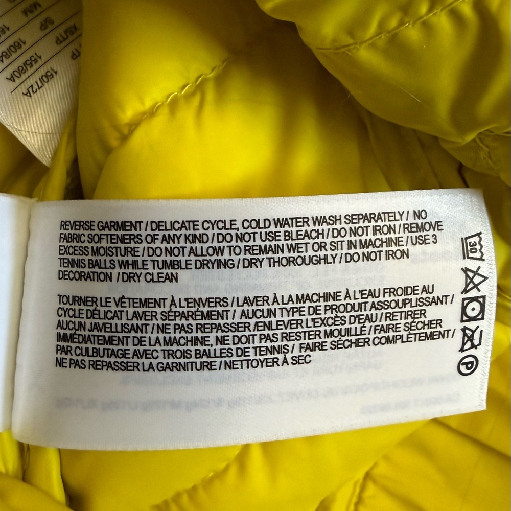 Roots Yellow Packable Down Filled Pullover 1/2 Zi… - image 5